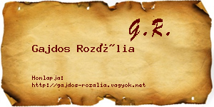 Gajdos Rozália névjegykártya