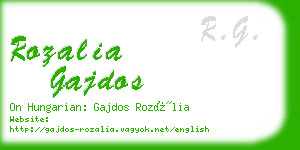 rozalia gajdos business card